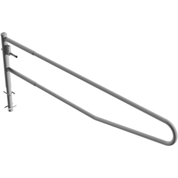Swiveling gates | for casting in concrete, hot-dip galvanized | total width: 3500 mm | with Euro profile cylinder lock